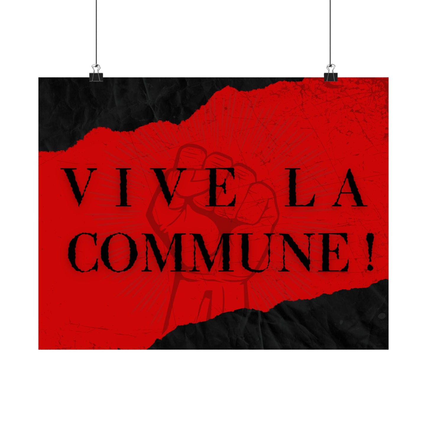 Vive La Commune poster // Paris Commune // Anarchist