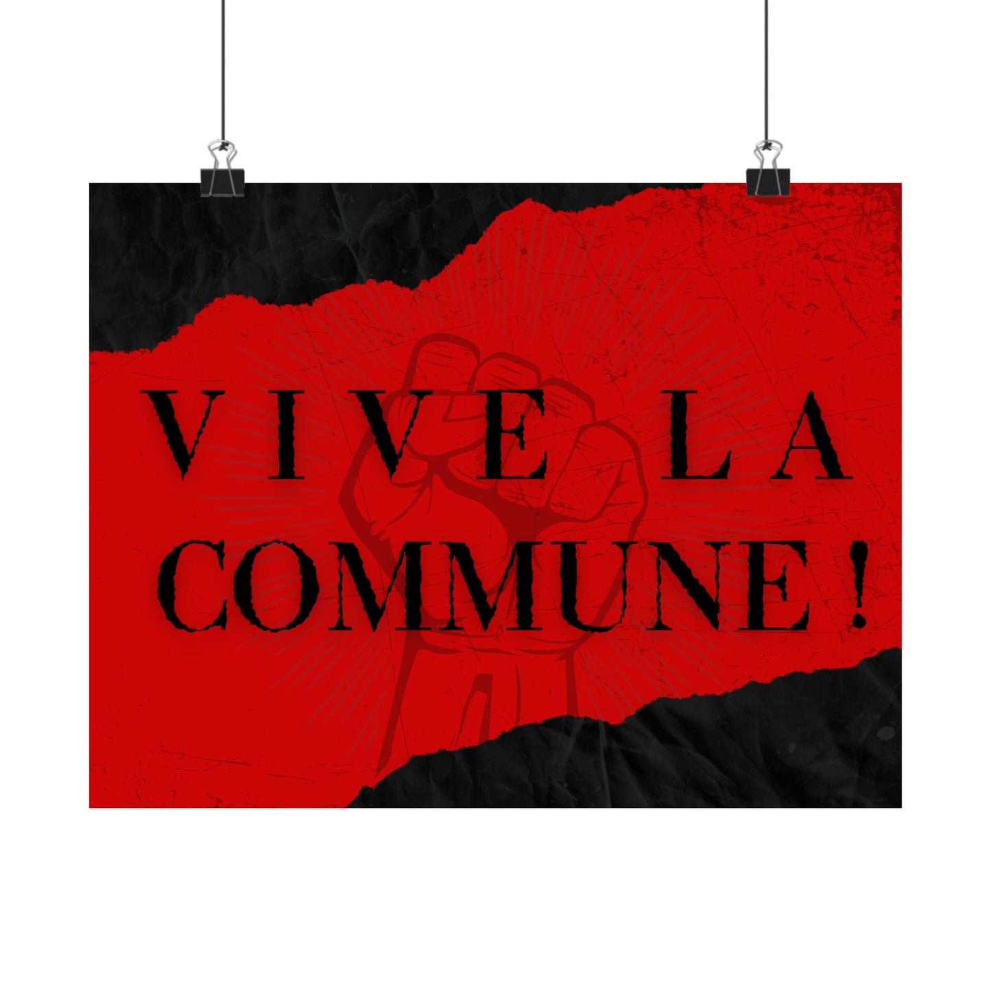 Vive La Commune poster // Paris Commune // Anarchist